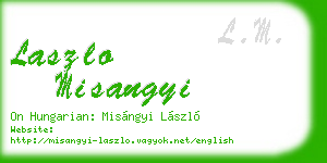 laszlo misangyi business card